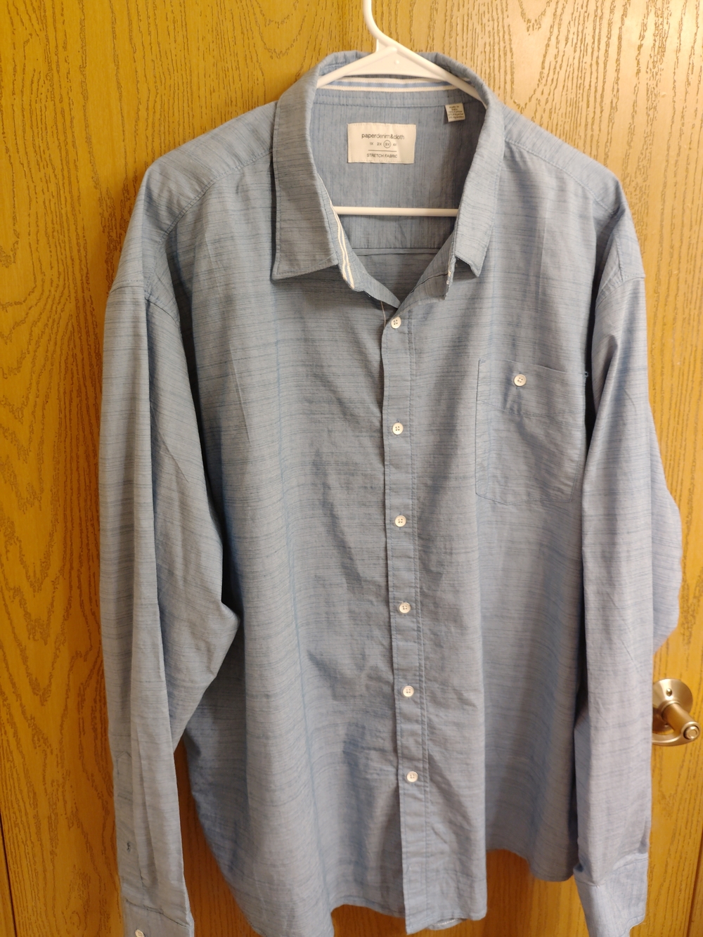 Paper Denim & Cloth Light Blue Long-Sleeve Button-Up Shirt